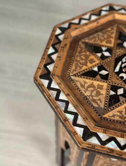 ANTIQUE MOORISH SYRIAN SIDE TABLE - ADDITIONAL PHOTO 4