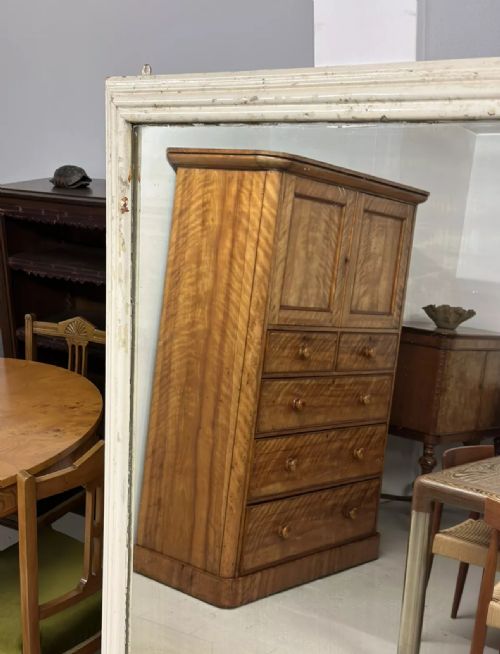 LARGE ANTIQUE TAILORS MIRROR - ADDITIONAL PHOTO 2