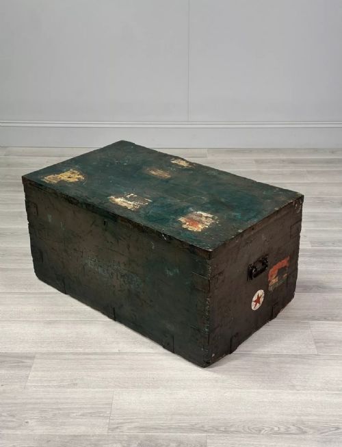 antique white star line ship chest c1910 - CATEGORY: ANTIQUE CHESTS - DATED 1910