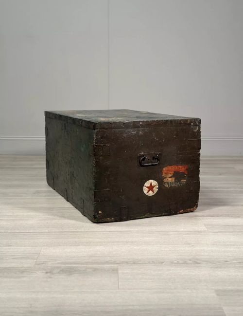 ANTIQUE WHITE STAR LINE SHIP CHEST C1910 - ADDITIONAL PHOTO 1