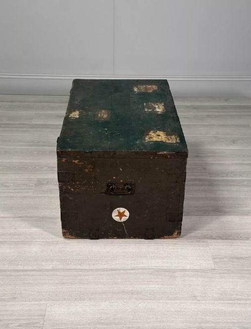 ANTIQUE WHITE STAR LINE SHIP CHEST C1910 - ADDITIONAL PHOTO 11