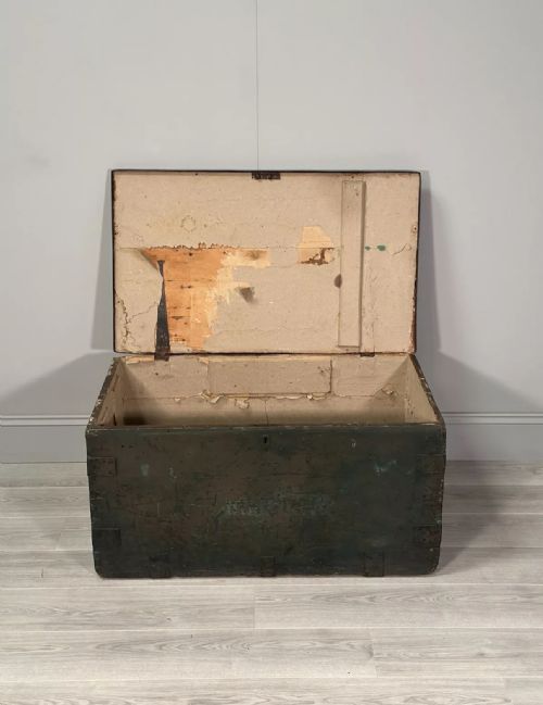 ANTIQUE WHITE STAR LINE SHIP CHEST C1910 - ADDITIONAL PHOTO 13