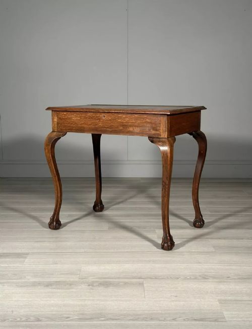 small victorian oak writing desk - CATEGORY: ANTIQUE DESKS - DATED VICTORIAN