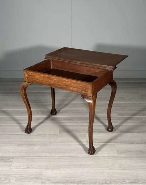 SMALL VICTORIAN OAK WRITING DESK - ADDITIONAL PHOTO 1