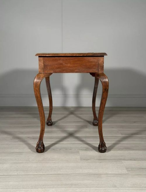 SMALL VICTORIAN OAK WRITING DESK - ADDITIONAL PHOTO 7