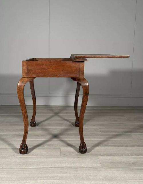 SMALL VICTORIAN OAK WRITING DESK - ADDITIONAL PHOTO 8