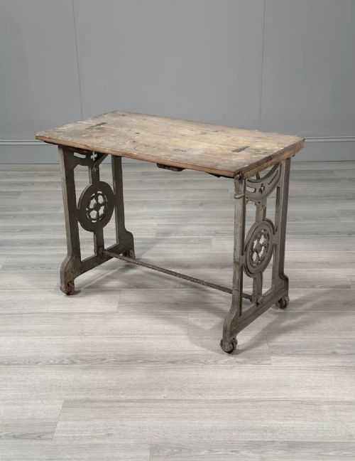 antique industrial table - CATEGORY: ANTIQUE TABLES - DATED 1920