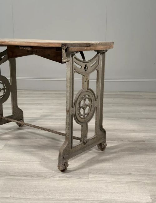 ANTIQUE INDUSTRIAL TABLE - ADDITIONAL PHOTO 2