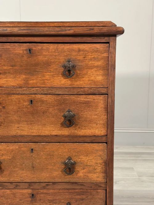 LARGE BANK OF OAK DRAWERS C1880 - ADDITIONAL PHOTO 3