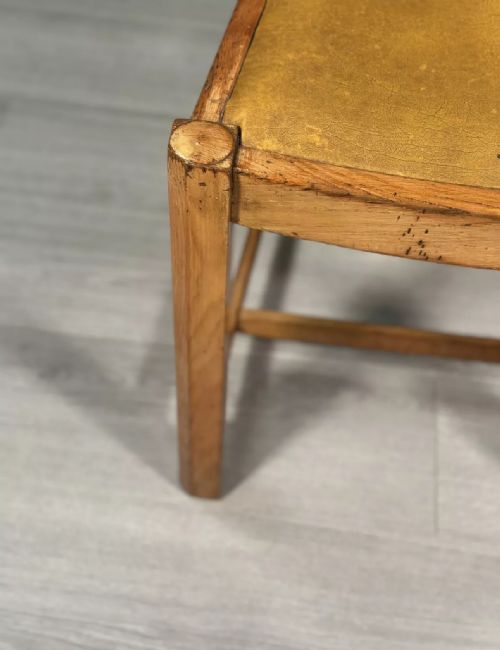 A SET OF 4 GOLDEN OAK ART DECO DINING CHAIRS BY GNORMAN - ADDITIONAL PHOTO 1