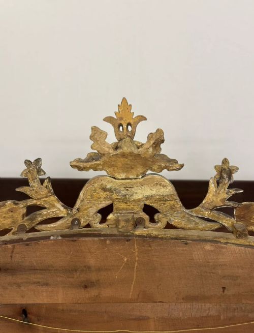 LARGE ANTIQUE ENGLISH GILT OVERMANTLE MIRROR C1850 - ADDITIONAL PHOTO 12