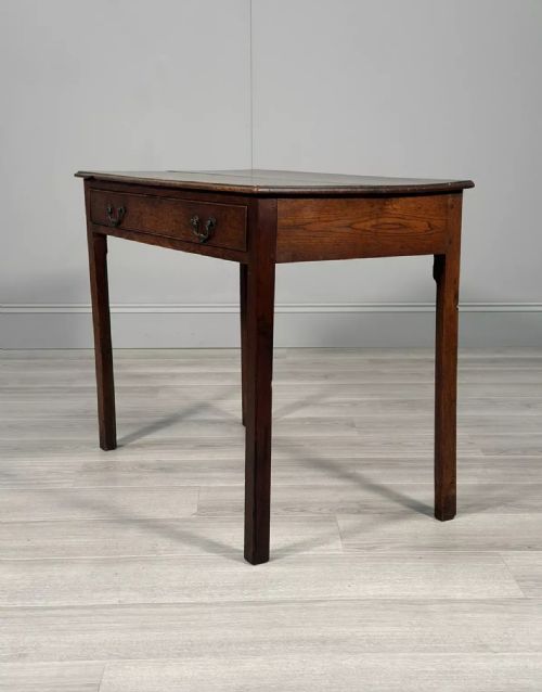 ANTIQUE GEORGIAN OAK ELM SIDE TABLE - ADDITIONAL PHOTO 1