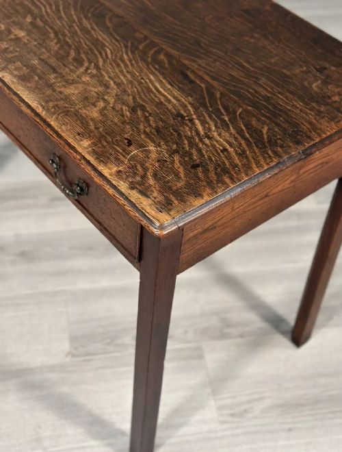 ANTIQUE GEORGIAN OAK ELM SIDE TABLE - ADDITIONAL PHOTO 3