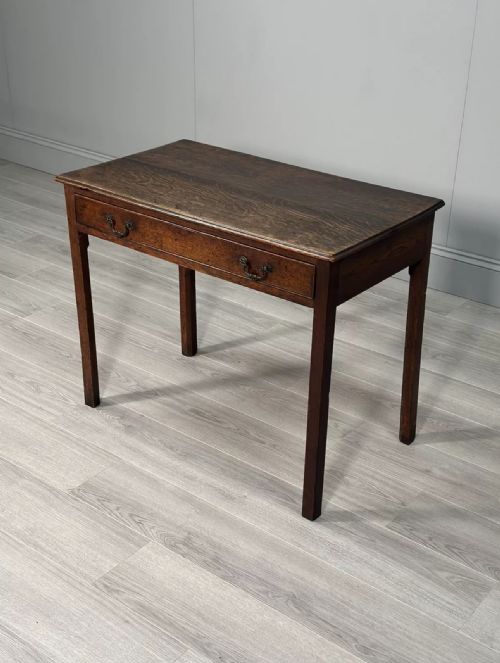 ANTIQUE GEORGIAN OAK ELM SIDE TABLE - ADDITIONAL PHOTO 4