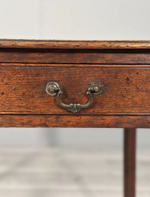 ANTIQUE GEORGIAN OAK ELM SIDE TABLE - ADDITIONAL PHOTO 6