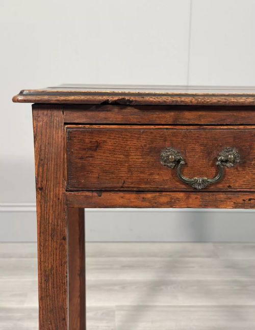 ANTIQUE GEORGIAN OAK ELM SIDE TABLE - ADDITIONAL PHOTO 7