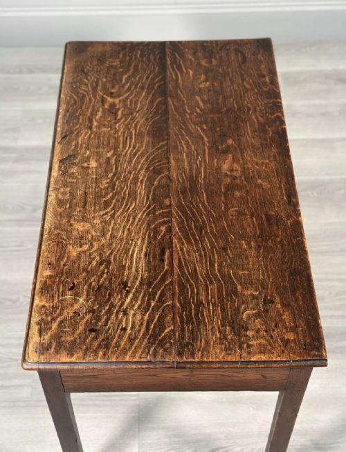 ANTIQUE GEORGIAN OAK ELM SIDE TABLE - ADDITIONAL PHOTO 9