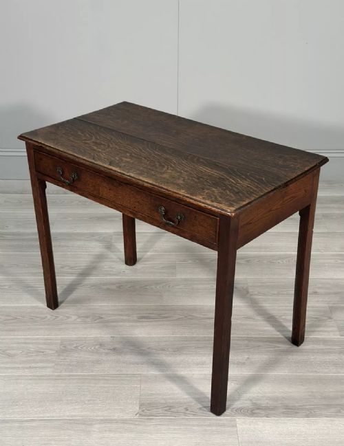 ANTIQUE GEORGIAN OAK ELM SIDE TABLE - ADDITIONAL PHOTO 10
