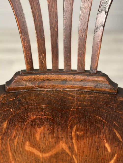 ANTIQUE OAK DESK CHAIR C1920 - ADDITIONAL PHOTO 4