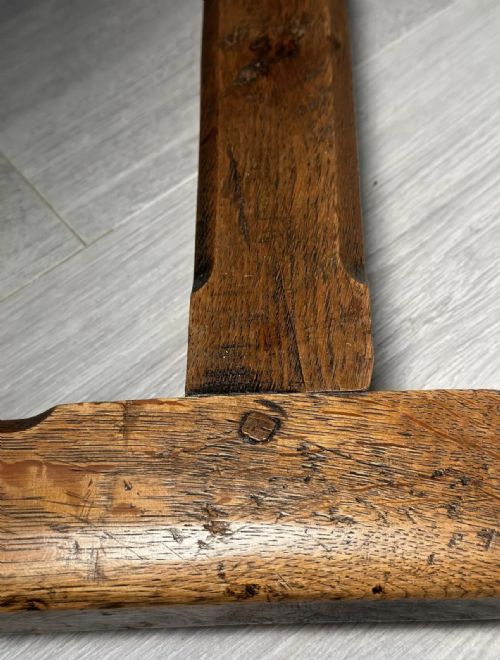 LARGE ANTIQUE OAK DINING TABLE - ADDITIONAL PHOTO 3