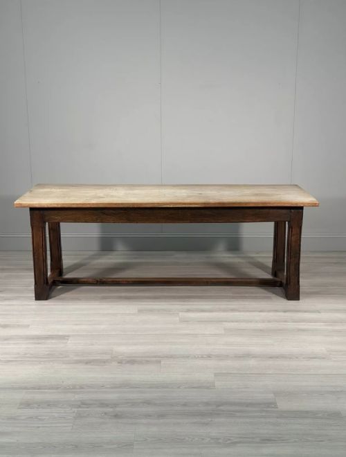 LARGE ANTIQUE OAK DINING TABLE - ADDITIONAL PHOTO 7