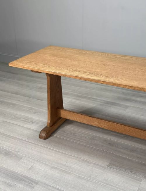 LARGE ANTIQUE OAK REFECTORY TABLE - ADDITIONAL PHOTO 2