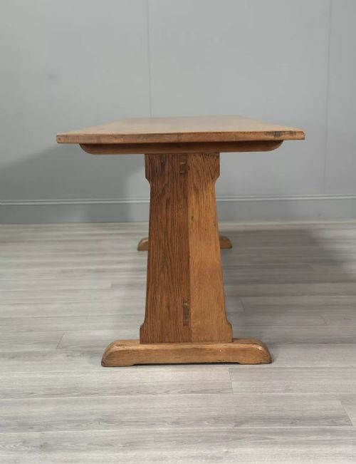 LARGE ANTIQUE OAK REFECTORY TABLE - ADDITIONAL PHOTO 4