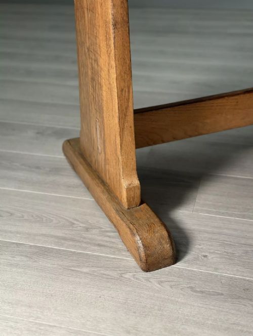 LARGE ANTIQUE OAK REFECTORY TABLE - ADDITIONAL PHOTO 5