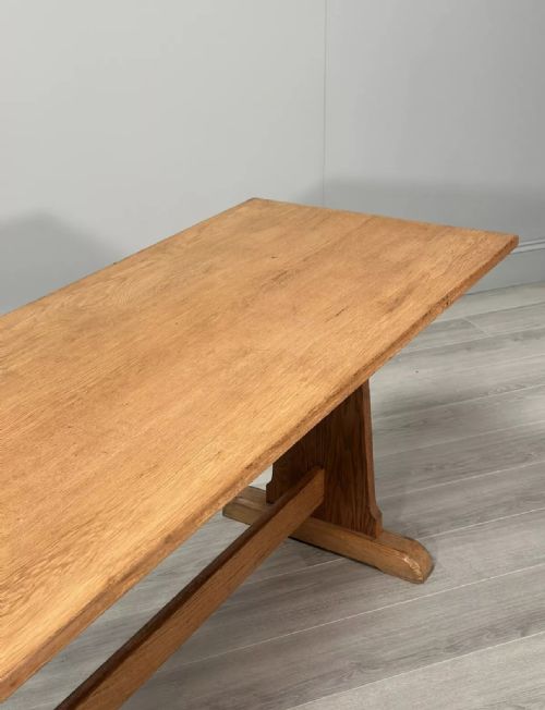 LARGE ANTIQUE OAK REFECTORY TABLE - ADDITIONAL PHOTO 6