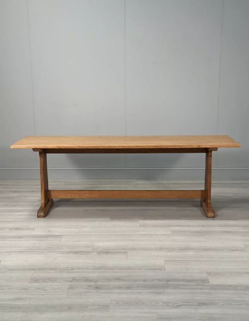 LARGE ANTIQUE OAK REFECTORY TABLE - ADDITIONAL PHOTO 7