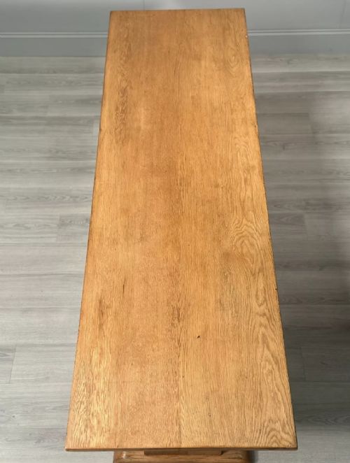 LARGE ANTIQUE OAK REFECTORY TABLE - ADDITIONAL PHOTO 9
