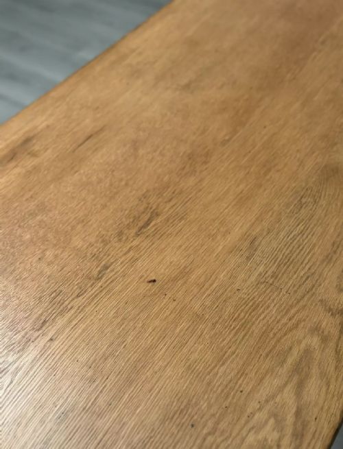 LARGE ANTIQUE OAK REFECTORY TABLE - ADDITIONAL PHOTO 11