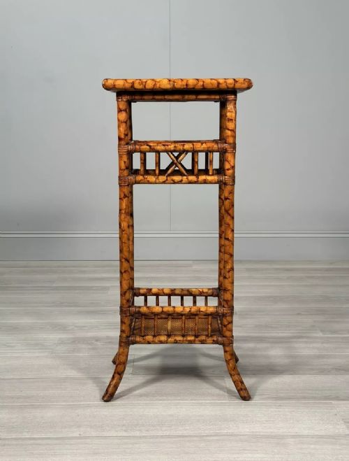 ANTIQUE TIGER BAMBOO SIDE TABLE - ADDITIONAL PHOTO 1