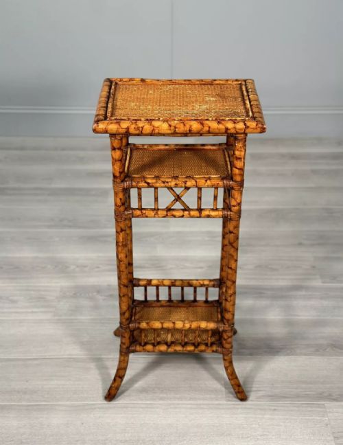 ANTIQUE TIGER BAMBOO SIDE TABLE - ADDITIONAL PHOTO 3