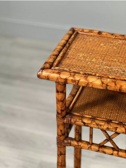 ANTIQUE TIGER BAMBOO SIDE TABLE - ADDITIONAL PHOTO 4