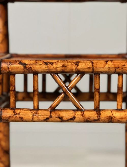 ANTIQUE TIGER BAMBOO SIDE TABLE - ADDITIONAL PHOTO 5