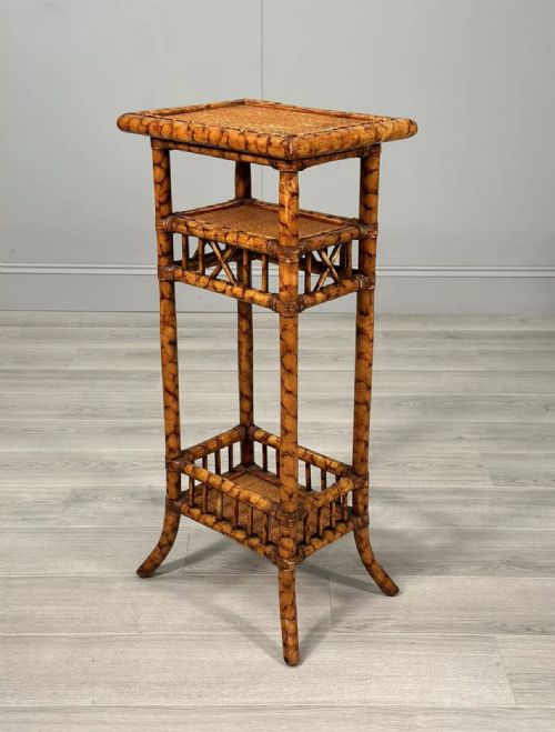 ANTIQUE TIGER BAMBOO SIDE TABLE - ADDITIONAL PHOTO 6