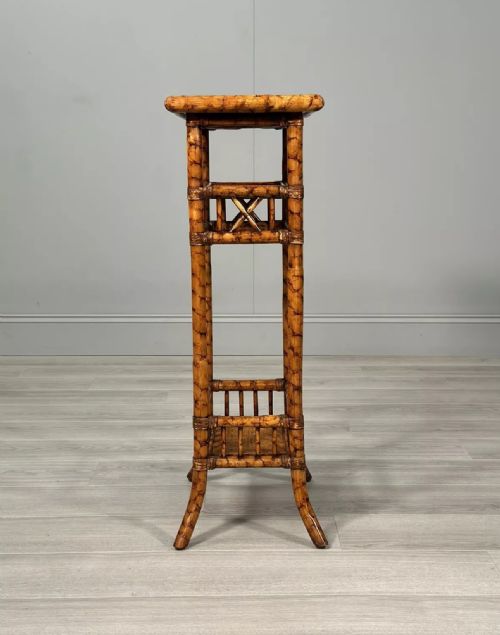 ANTIQUE TIGER BAMBOO SIDE TABLE - ADDITIONAL PHOTO 8