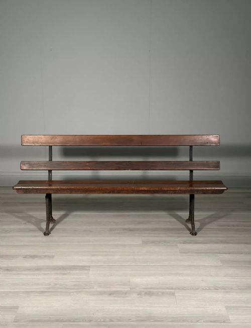ANTIQUE FOLDING CHURCH BENCH - ADDITIONAL PHOTO 2