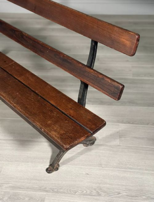 ANTIQUE FOLDING CHURCH BENCH - ADDITIONAL PHOTO 4