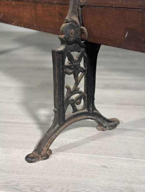 ANTIQUE FOLDING CHURCH BENCH - ADDITIONAL PHOTO 6