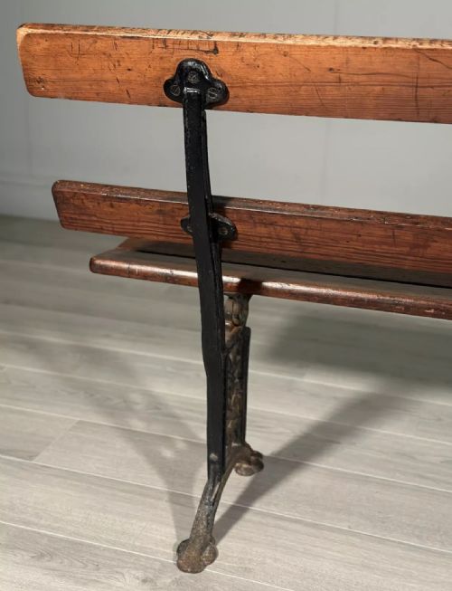 ANTIQUE FOLDING CHURCH BENCH - ADDITIONAL PHOTO 10