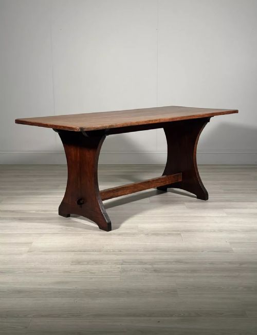 arts and crafts mahogany dining table c1900 - CATEGORY: ANTIQUE TABLES - DATED 1900