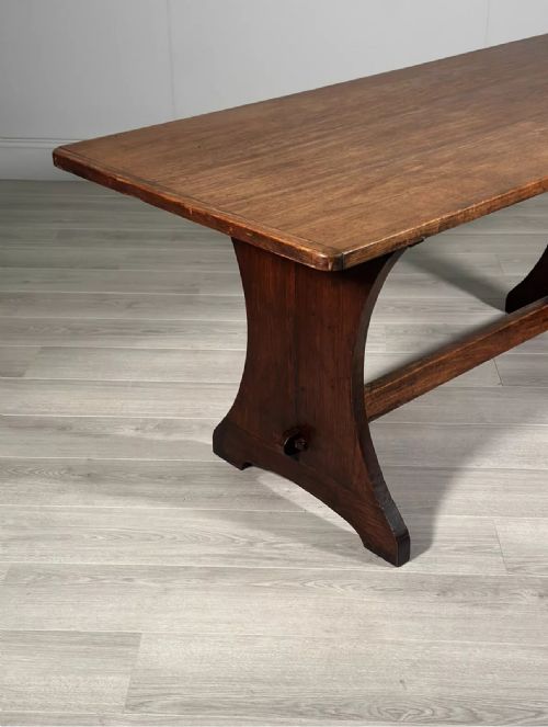 ARTS AND CRAFTS MAHOGANY DINING TABLE C1900 - ADDITIONAL PHOTO 1