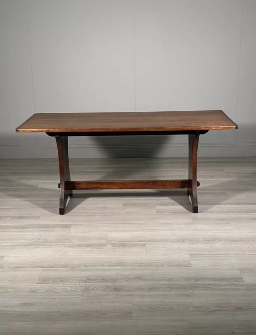 ARTS AND CRAFTS MAHOGANY DINING TABLE C1900 - ADDITIONAL PHOTO 5