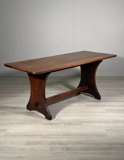 ARTS AND CRAFTS MAHOGANY DINING TABLE C1900 - ADDITIONAL PHOTO 9