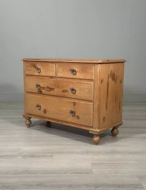 victorian pine chest of drawers c1880 - CATEGORY: ANTIQUE CHEST OF DRAWERS - DATED 19TH CENTURY