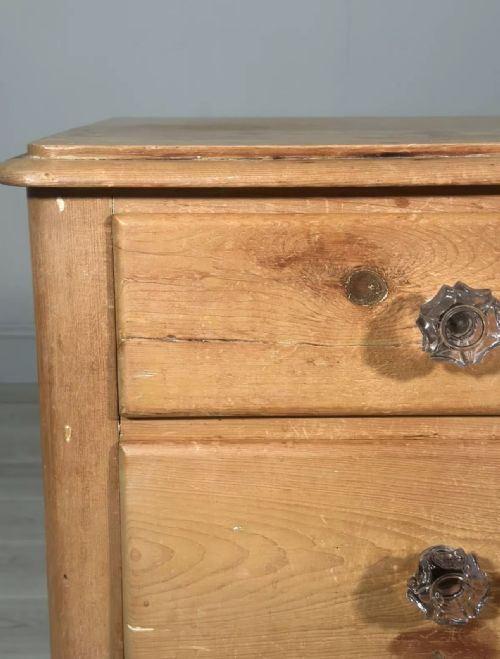 VICTORIAN PINE CHEST OF DRAWERS C1880 - ADDITIONAL PHOTO 3