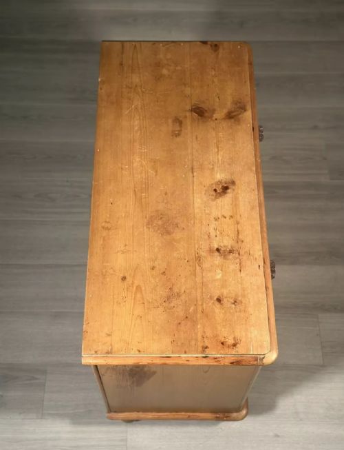 VICTORIAN PINE CHEST OF DRAWERS C1880 - ADDITIONAL PHOTO 10