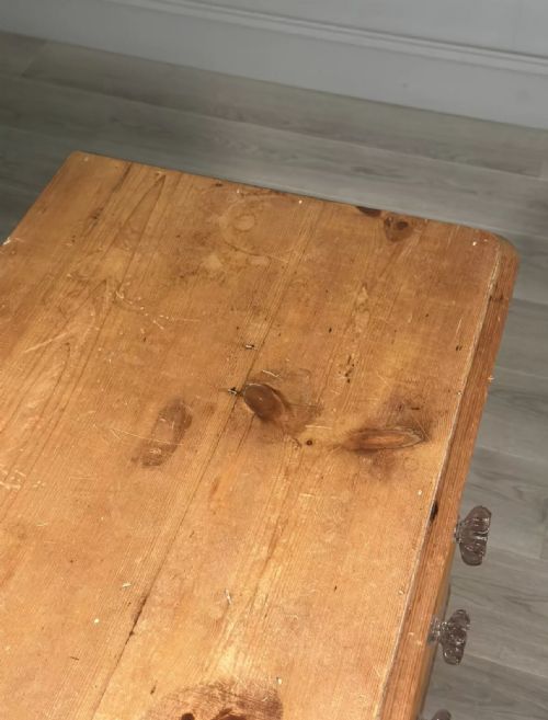 VICTORIAN PINE CHEST OF DRAWERS C1880 - ADDITIONAL PHOTO 12